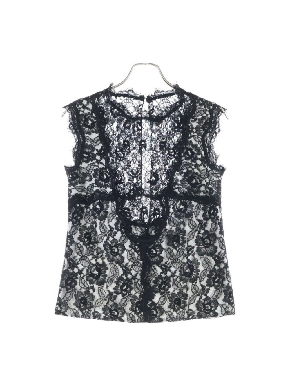 Chanel Black Lace Sleeveless Top